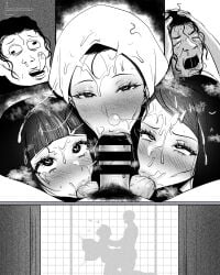 3girls balls_sucking collaborative_fellatio cum cum_bubble cum_on_face demon_slayer father_and_daughter fellatio femdom from_behind heart-shaped_pupils incest kamado_hanako kamado_kie kamado_nezuko kamado_tanjurou kimetsu_no_yaiba kmvt69 lactation looking_at_viewer milf mother_and_daughter pov pubic_hair rie_nia riendonut rolling_eyes sex silhouette silhouette_sex sisters snot_bubble
