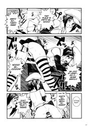 comic english_text marie_(persona_4) narukami_yu persona persona_4 persona_4_the_golden striped_legwear