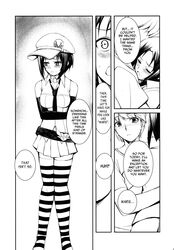 comic english_text marie_(persona_4) narukami_yu persona persona_4 persona_4_the_golden striped_legwear