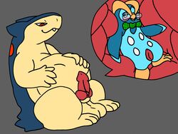 animal_genitalia animal_penis barbed_canine_penis canine_penis duo erection feral genitals hi_res hybrid_genitalia hybrid_penis internal male male/male nintendo ori-doggo penile_spines penis pokemon pokemon_(species) pottaishi prinplup size_difference typhlosion video_games vore