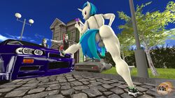 16:9 3d_(artwork) 4k absurd_res angry anthro aria_calliope balls candy car clothed clothed/nude clothed_male_nude_female clothing dessert detailed_background digital_media_(artwork) dj_hazardous equid equine female food footwear friendship_is_magic futanari genitals grass group gynomorph hand_on_hip hasbro herm hi_res horn intersex lollipop looking_at_viewer looking_back looking_down male mammal mr._guinea_pig muscular muscular_female my_little_pony nude penis plant pussy shoes skyline sneakers tongue tongue_out tree unicorn vehicle vinyl_scratch_(mlp) widescreen