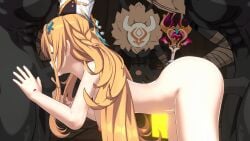 1girls 3boys 3d absurd_res anal animated bent_over blonde_hair breasts dark-skinned_male escoffier_(genshin_impact) face_fucking female genshin_impact hilichurls_(species) hoyoverse male mihoyo multiple_males multiple_penises nude_female oral penis pine_nsfw shorter_than_20_seconds sound spitroast tagme video waiting_for_turn