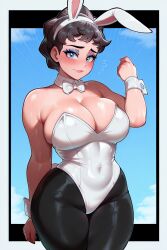 ai_generated bubble_butt bunnysuit diantha_(pokemon) leotard looking_at_viewer pokemon pov self_insert self_upload