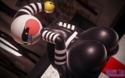 3d big_breasts big_butt big_thighs black_skin coel3d cute dark_skin five_nights_at_freddy's five_nights_at_freddy's:_sister_location five_nights_at_freddy's_2 fnaf freddy_fazbear's_pizzeria_simulator luiske476 marionette_(fnaf) merellyn puppet_(fnaf) rule_63 security_puppet_(fnaf) smile solo