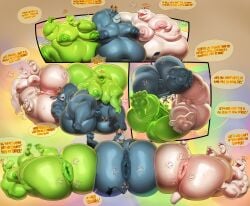 anthro anus asinus ass balls belly belly_overhang big_anus big_belly big_butt big_moobs big_nipples bodily_fluids butts_touching carlos_(burropaleta) cellulite cetacean deity dolphin donkey english_text equid equine feet gastropod genitals glenn_dolphman glistening glistening_butt green_body group hi_res huge_belly huge_butt huge_nipples human hybrid hyper hyper_butt justmegabenewell low-angle_view macro male male/male mammal marine mollusk moobs navel nipples nude obese obese_anthro obese_male overweight overweight_anthro overweight_male penis presenting presenting_hindquarters puffy_anus slug slug_(justmegabenewell) sweat sweaty_butt text toothed_whale trio worm's-eye_view