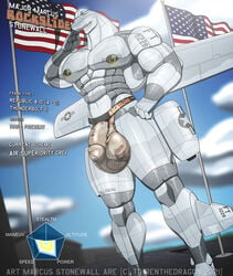 1boy 2021 a-10 abs aeromorph aircraft airplane anthro balls biceps big_balls big_penis biped blue_sky bulge clothed clothing cloud english_text flaccid genital_outline genitals gesture god_bless_america grey_body grey_skin hand_on_hip hi_res huge_balls jet jockstrap living_aircraft living_machine living_vehicle looking_at_viewer machine male male_only marcus_stonewall muscular muscular_anthro muscular_male nipple_outline nipple_piercing nipple_ring nipples original original_character outside pecs penis penis_outline piercing pride_colors renthedragon salute sky solo standing stats text topless underwear vehicle wings yellow_eyes