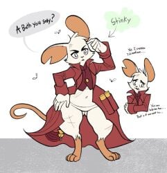 1girls anthro bottomless dirty female furry kaboozey mina_(mina_the_hollower) mina_the_hollower smelly tagme