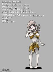 1girls big_breasts blonde_hair danganronpa nanami_chiaki skeletal_boy skinny skinny_female stats tribal_clothing weight_gain_sequence xanderdwulfe