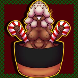 christmas hot_chocolate original original_character raunchyravenremix slime slime_girl