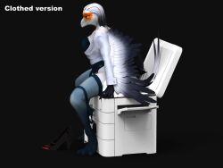 3d anthro anthrofemale anthrofurry avian avian_feet avian_humanoid bambookat female furry furryanthro secretary secretary_bird secretary_outfit tagme video