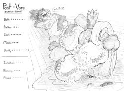 after_vore american_opossum animal_genitalia animal_penis balls big_balls big_penis bodily_fluids churning_balls cock_vore cum cum_dripping_from_penis cum_on_ground cum_on_self digital_drawing_(artwork) digital_media_(artwork) english_text equine_genitalia equine_penis excessive_cum excessive_genital_fluids flared_penis genital_fluids genitals growth hexacult hexposs_(hexacult) hi_res huge_balls huge_cock hyper lying male mammal marsupial masturbating_pred masturbation medial_ring monochrome moobs nude on_back onomatopoeia overweight overweight_male penile penis prehensile_tail sex simple_background sleeping solo sound_effects speech_bubble stats tail tail_around_penis tail_fetish tail_play tail_sex tailjob taur text vore