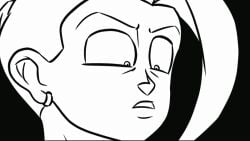 armor ballbusting beach bikini black_hair blue_hair broly broly_(dragon_ball_super) dragon_ball half_naked impact_lines kale ocean