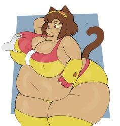 bbw big_ass big_breasts bikini breasts bubble_butt cleavage exposed_fat_belly fat fat_belly fat_female female female_only furry huge_ass huge_breasts inazuma_kat kit_(gameoverse) morbidly_obese morbidly_obese_female obese obese_female overweight overweight_female ssbbw tagme thick_thighs weight_gain weight_gain_female wide_hips
