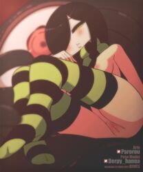 1_eye 2021 2d 5:6 5_fingers ambiguous_gender animated areola aria_(parororo) aria_wintermint ass black_hair black_tentacles breasts cleft_of_venus clothing digital_media_(artwork) diives duo eyelashes female female/ambiguous female_focus fingers genitals gif hair hi_res human legwear long_hair looking_at_viewer mammal mostly_nude narrowed_eyes nipples not_furry one_eye_obstructed pale_skin pink_areola pink_nipples pussy red_eyes scarf short_playtime signature sitting squint stockings tentacle tentacle_monster thigh_highs twitter yellow_eyes