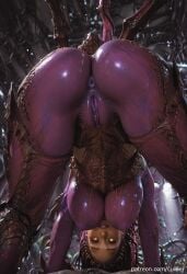 1girl absurdres ai_generated anime_style anus_focus armor ass_focus biomechanical breasts close_up detailed_background detailed_face digital_art exoskeleton from_below glossy_skin glowing_eyes highres huge_ass huge_breasts large_breasts long_hair lui_bei oiled_skin organic_armor purple_hair purple_pussy purple_skin pussy queen_of_blades realistic sarah_kerrigan shiny_skin solo spread_anus spread_pussy starcraft starcraft_2 sweat sweatdrop tentacle_hair thick_thighs uncensored upside_down vagina viewed_from_below wet yellow_eyes zerg