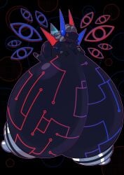 1girls 2026 2d aircraft anthro black_body black_skin blimp bloons_tower_defense bracelet breasts_bigger_than_body breasts_bigger_than_head breasts_bigger_than_torso curvy curvy_figure female_only glitch hands_on_breasts huge_breasts hyper_breasts hyper_female large_breasts living_aircraft massive_breasts metal_nipples mrmadmoai_(artist) multiple_eyes ninja_kiwi nipples phayze red_and_blue redesign solo spikes spikes_(anatomy) technology voluptuous voluptuous_female
