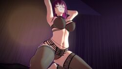 1girls 2d ass big_ass big_breasts black_lingerie boobs bra breasts closed_eyes curvaceous curvy curvy_body curvy_female curvy_figure dat_ass eyes_closed honkai:_star_rail honkai_(series) hoyoverse kafka_(honkai:_star_rail) light-skinned_female light_skin lingerie lingerie_bra lingerie_only lingerie_panties pale-skinned_female pale_skin panties purple_hair singularitynsfw sole_female solo solo_female stockings stretching thick_thighs thighs