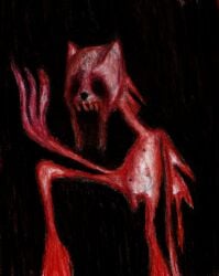 absurd_res anthro bilemirth bone charcoal_(artwork) creepy dark decay empty_eyes fan_character genitals hi_res horror_(theme) male nude penis sega skeleton skinned skinny solo sonic_the_hedgehog sonic_the_hedgehog_(series) standing teeth traditional_media_(artwork) unhappy893