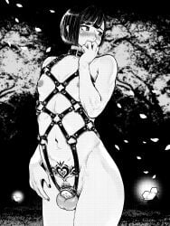 1boy balls bdsm bdsm_gear bdsm_harness blush chastity chastity_cage chastity_device collar embarrassed exhibitionism femboy flat_chastity_cage flustered harness human male male_only nervous nipples otoko_no_ko otokonoko outdoors outside pubic_tattoo public public_nudity sannbukousaku shy solo solo_femboy solo_male submissive submissive_male succubus_tattoo tattoo thick_thighs trap wearing_chastity_cage wearing_chastity_device