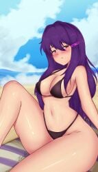 1female 1females 1girl 1girls ass ass_bigger_than_torso beach big_ass big_breasts bikini black_bikini black_bra black_panties bra breasts doki_doki_literature_club female female_focus female_only girl girl_focus girl_only hips hips_wider iang_art large_ass massive massive_ass panties purple_eyes purple_hair tall tall_female tall_girl thick_ass thick_thighs thighs thighs_bigger_than_torso wide_ass wide_hips wide_thighs yuri_(doki_doki_literature_club)