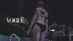 1girls 3d 3dcg absurd_res absurd_resolution absurdres arm_tattoos artist_request ass ass_cleavage ass_focus bikini black_bikini black_bikini_bottom brown-haired_female cinematic_lighting disinterested female_focus female_only game_cg grand_theft_auto grand_theft_auto_online gta_online_female_character high_quality high_resolution highres large_ass leaning_to_the_side los_santos mature_female mature_woman palm_trees rockstar_editor rockstar_games short-haired_female source_request standing standing_at_attention tattoos text unbothered uninterested uninterested_female watermark