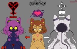 2026 anthro big_breasts black_body bodysuit breasts brown_body brown_fur brown_hair clothed clothed_anthro clothed_female clothing corruption crossover domestic_cat drone dronification english_text felid feline felis female fur gameoverse genitals glitch_productions hair heartless hi_res hood hoodie hoodie_bodysuit hypnosis kingdom_hearts kit_(gameoverse) kit_bodega mammal mind_control nipples nobody_(kingdom_hearts) nude nude_anthro nude_female purple_hair purple_nipples red_eyes shukketsustar skinsuit solo square_enix text tight_clothing topwear vulva whiskers white_clothing white_hoodie white_topwear wide_hips yellow_eyes