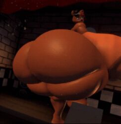 3d animated big_ass big_breasts bimbo five_nights_at_freddy's freddy_(disembowell) hyper_ass hyper_breasts self_upload shaking_ass solo tagme_(artist) toy_freddy_(fnaf) vrchat