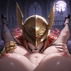 1girl ai_generated armor blowjob breasts elden_ring fellatio fishnet_stockings futa_pov high_heels incest large_breasts malenia_(elden_ring) malenia_blade_of_miquella mother_and_daughter newaiartcreator nipples nude nude_female oral oral_sex penis_in_mouth pov queen_marika_the_eternal spread_legs winged_helmet