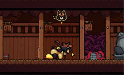 1girls breeding_mount breeding_slave captured captured_female captured_heroine cat_ears cat_girl cat_humanoid cat_tail catgirl crossover female female_only gameoverse goblin_nest imminent_rape imminent_sex kit_(gameoverse) kit_bodega naked naked_female north_star_500 nude nude_female pixel_art restrained restrained_arms slave slave_girl