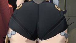 3d 3d_animation animated ass ass_focus ass_shake big_ass big_butt blue_eyes goat_eyes goat_girl goat_tail horns looking_at_partner looking_at_viewer looking_back loonoosh lucia_elowen music pov shorts tagme tail thick_thighs twerking video zenless_zone_zero
