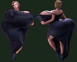 3d aya_brea big_ass big_breasts big_nipples dress enormous_breasts fat_ass gigantic_breasts huge_ass huge_breasts huge_nipples hyper_bimbo hyper_breasts jackd22 parasite_eve square_enix