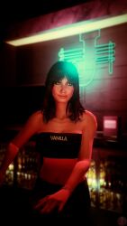 1girls 3d 3dcg absurd_res absurd_resolution absurdres andreikamarmazetka bare_shoulders bartender beautiful_woman belly black_miniskirt black_skirt black_tube_top blurred_background bracelet brown-haired_female brown_hair cinematic_lighting collarbone content_smile cropped edited_screencap game_cg grand_theft_auto grand_theft_auto_online grand_theft_auto_v high_quality high_resolution highres long-haired_female long_hair mature_woman miniskirt nameless_character navel rockstar_editor rockstar_games short_skirt skirt smiling smiling_female strip_club stripper text tube_top tubetop unbothered uninterested uninterested_female unnamed_character vanilla_unicorn watermark