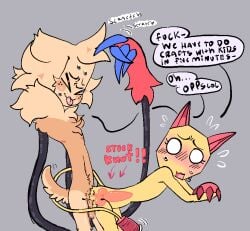 blushcrunch_studio dandy's_world dandys_world goob_(dandy's_world) incest incest_(lore) innocent_face knotted_penis knotting roblox scraps_(dandy's_world) unknown_artist xray xray_view
