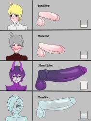 aleksey_(azamika343) androfir_(azamika343) azamika343 demon demon_boy demon_horns dilf femboy femboy_dilf femboy_focus femboy_only femboydom femboysub gay gay_male ghost ghost_boy grigoriy_(azamika343) penis penis_chart penis_comparison penis_size_chart penis_size_comparison penis_size_difference pingas