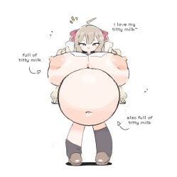 ass_expansion breast_milk drinking_milk dripping_milk huge_belly huge_breasts hyper_breasts inflated_belly inflation lactating lactation milk milk_glass milking neuro-sama o-bisu virtual_youtuber vore vtuber