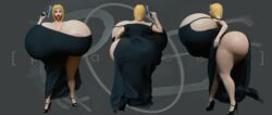 ass_built_separately aya_brea big_ass big_breasts blonde_hair dress enormous_breasts fat_ass female firearm gigantic_breasts gun handgun high_heels huge_ass huge_breasts human hyper_bimbo hyper_breasts jackd22 pale_skin parasite_eve square_enix thick_thighs weapon