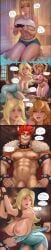 1boy 2girls ahe_gao ahegao ahegao_face anal anal_insertion anal_penetration anal_sex anus ass big_ass big_breasts blimaxxx blowjob blush bodily_fluids boobjob bowser breasts bukkake comic comic_page comic_panel comic_strip controller cum cum_inside dominant domination female full_comic gamer_girl gaming genitals hi_res large_ass large_breasts lesbian long_hair looking_at_viewer mario_(series) nipples nude open_mouth penetration princess_peach princess_rosalina ripped_clothing self_upload sex slave smile straight sweat thighs tied_up tongue tongue_out uncensored vaginal_penetration video_games wide_hips