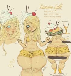 2026 banana beauty_mark belly_piercing bikini_top blonde_hair blue_eyes blue_nails bottom_heavy bulge bulge_through_clothing bulge_under_clothes chubby chubby_male degdaze fat_ass fat_thighs femboy femboy_only gay ice_cream long_hair oc original_character pecs reference_sheet round_ass round_butt shortstack shortstack_femboy sitting sketch sketch_page slim_male slim_waist slippers soft_shading thick thick_ass thick_thighs wide_hips wide_thighs wip