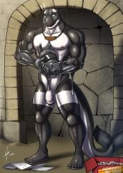 2021 absurd_res anthro aquatic black_body black_latex black_tail blue_eyes cetacean dated dolphin flaccid foreskin front_view genitals hi_res holding_mask hufnaar humanoid_genitalia humanoid_penis inside jewelry latex latex_transformation liquid_latex male male_anthro mammal muscular muscular_anthro muscular_male necklace nipples nude oceanic_dolphin open_mouth orca penis pink_nipples solo standing tail toothed_whale transformation white_body white_penis white_tail