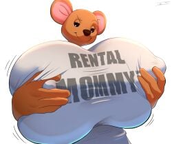2024 animate_inanimate anthro big_breasts black_eyes bottomless bottomless_anthro bottomless_female breast_focus breasts clothed clothing curvy_figure digital_media_(artwork) disney english_text female furry grin grinning_at_viewer hand_on_cheek hand_on_face hi_res huge_breasts huge_hips huge_thighs kanga kangaroo living_plushie looking_at_viewer macropod mammal marsupial mature_anthro mature_female meme meme_clothing multicolored_body nipple_outline plushie red_kangaroo rental_mommy rental_mommy_shirt shirt shirt_only signature smile smiling_at_viewer smug smug_face smug_grin solo text text_on_clothing text_on_shirt text_on_topwear thick_thighs tohilewd topwear topwear_only two_tone_body voluptuous voluptuous_anthro voluptuous_female wide_hips winnie_the_pooh_(franchise)