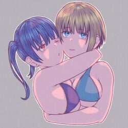 2girls arm_around_another arm_around_neck arm_around_partner arm_around_waist black_hair black_hair_female blonde_eyebrows blonde_female blonde_hair blonde_hair_female blue_bra blue_eyes blue_eyes_female blue_underwear bra breast_press breast_press_on_chest breast_squeeze breasts breasts_press breasts_pressed_against_another breasts_pressed_against_partner breasts_pressed_together busty busty_female busty_girl busty_teen cleavage digital digital_art digital_drawing digital_drawing_(artwork) digital_media digital_media_(artwork) elbows enen_no_shouboutai eye_closed eyebrows_visible_through_hair female female_focus female_only fire_force grey_background half_naked half_nude kotatsu_tamaki lace-trimmed_bra lace-trimmed_underwear large_breasts large_breasts_lesbian lesbian_focus lesbian_only lesbian_pleasure lesbians_naked lips long_hair looking_at_viewer multiple_females multiple_girls mutual_yuri naked naked_female naked_woman nude nude_female nudity one-eye_closed one_eye_closed one_eye_open orange_eyes orange_eyes_female pixiv_id_21451697 pressing_breast_on_partner pressing_breasts pressing_breasts_together purple_bra purple_underwear pushing_breasts_together pushing_breasts_up semi_nude short_hair shoulders simple_background sister_iris_(enen_no_shouboutai) sister_iris_(fire_force) squeezing_breast squeezing_breasts squeezing_breasts_together standing teen_girl teenage_girl teenage_tits teenager twintails twintails_(hairstyle) underwear upper_body yellow_eyebrows yellow_hair yellow_hair_female young_female young_woman yuri
