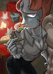 1boy 1boy1girl 1girls 1male abs background black_pants blush boob_window breasts candle candlelight candles clothed_female clothed_female_nude_male clothing cyan_eyes detailed_background dinner dinner_table female female/male female_focus gem gem_(species) gem_on_forehead greg_universe grey_eyes hand_around_shoulder hug konefol looking_at_another looking_away male male/female mood_lighting moody_lighting muscular muscular_male nipples pants peach_hair pearl_(gem) pearl_(steven_universe) pencil restaurant servant service shirt shy shy_expression steven_universe steven_universe_future taking_order teal_eyes tight_pants uniform waiter waitress waitress_outfit waitress_uniform watermark white_shirt white_skin