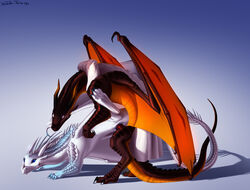 cloak clothed clothing dragon duo fan_character female feral icewing_(wof) male male/female partially_clothed penetration sex shido-tara simple_background skywing_(wof) vaginal_penetration vaginal_penetration wings_of_fire