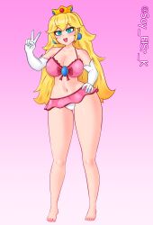 princess peach from mario (series) by soy elsr k