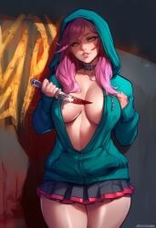 2025 ai_assisted ai_generated ass big_ass big_breasts big_butt big_chest blood_stain breasts busty choker curvy curvy_ass curvy_body curvy_female curvy_figure curvy_hips curvy_thighs dbd dead_by_daylight exodia_girl female girly high_quality holding_knife killer knife large_ass large_breasts large_butt larger_female long_hair looking_at_viewer massive_ass massive_boobs massive_breasts pink_hair skirt susie_(dead_by_daylight) thick thick_thighs thighs voluptuous voluptuous_female