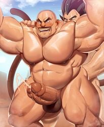 balls bara boner dragon_ball dragon_ball_z dsharp_k erection gay male male_only muscles muscular nappa nude penis vegeta