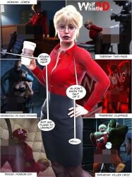 2girls 3d 5boys basil_karlo batman:_arkham_asylum batman:_arkham_city batman:_arkham_knight batman_(series) big_ass big_breasts blonde_female blonde_hair breasts clayface curvaceous curvy curvy_figure dc dc_comics dr._harleen_quinzel female harleen_quinzel harvey_dent hips hugo_strange joker killer_croc legs light-skinned_female light_skin male mature mature_female pamela_isley poison_ivy poison_ivy_(arkham) poison_ivy_(arkham_knight) shape_shifter shapeshifter shapeshifting slim_waist the_joker thick thick_hips thick_legs thick_thighs thighs two-face voluptuous waist waylon_jones wide_hips wolfwhistle3d