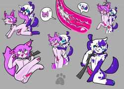 90_percent_studios angel_grimalkin animal_genitalia canid canine canis chubbycheeks dalmatian domestic_cat domestic_dog duo felid feline felis genitals girly male male/male mammal patches_ito pawpads purrfect_apawcalypse video_games visual_novel