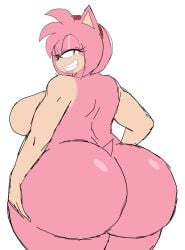 1girls amy_rose animal_ears anthro ass ass_focus back_view bangs big_ass big_breasts bottom_heavy breasts bubble_butt completely_nude curvaceous curvy curvy_figure eyelashes fat_ass fat_butt female female_only green_eyes grin hand_on_hip headband hedgehog hedgehog_girl huge_ass huge_breasts huge_butt large_ass large_breasts light_skin lips looking_at_viewer looking_back mammal mobian_(species) momiji_(artist) narrowed_eyes nude one_eye_closed pink_fur pink_hair pointy_ears rear_view seductive sega smile solo sonic_(series) sonic_the_hedgehog_(series) tail thick_ass thick_butt thick_thighs thighhighs thighs two_tone_body voluptuous white_background wink