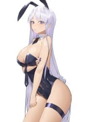 animal_ears arm_under_breast arm_under_breasts azur_lane bare_armpits bare_arms bare_chest bare_hands bare_hips bare_legs bare_shoulders bare_skin bare_thighs black_bunny_ears black_bunnygirl_costume black_bunnysuit black_fingernails black_hairband black_nail black_nail_polish black_necktie black_thighband blush blush blushing_female breasts bunny_ears bunny_tail bunnygirl bunnygirl_outfit collar curvy curvy_ass curvy_body curvy_female curvy_figure curvy_hips curvy_thighs detached_collar enterprise_(azur_lane) eyebrows_hidden_by_hair fake_animal_ears female fingernails hairband hand_on_arm hand_on_own_arm highleg highleg_leotard large_breasts leotard long_hair looking_at_viewer lordol nail nail_polish necktie parted_lips playboy_bunny purple_eyes purple_eyes_female rabbit_ears rabbit_tail simple_background slender_body slender_waist slim_girl slim_waist solo standing tail thigh_strap thighband thighs thin_waist very_long_hair white_background white_collar white_eyebrows white_hair white_hair_female